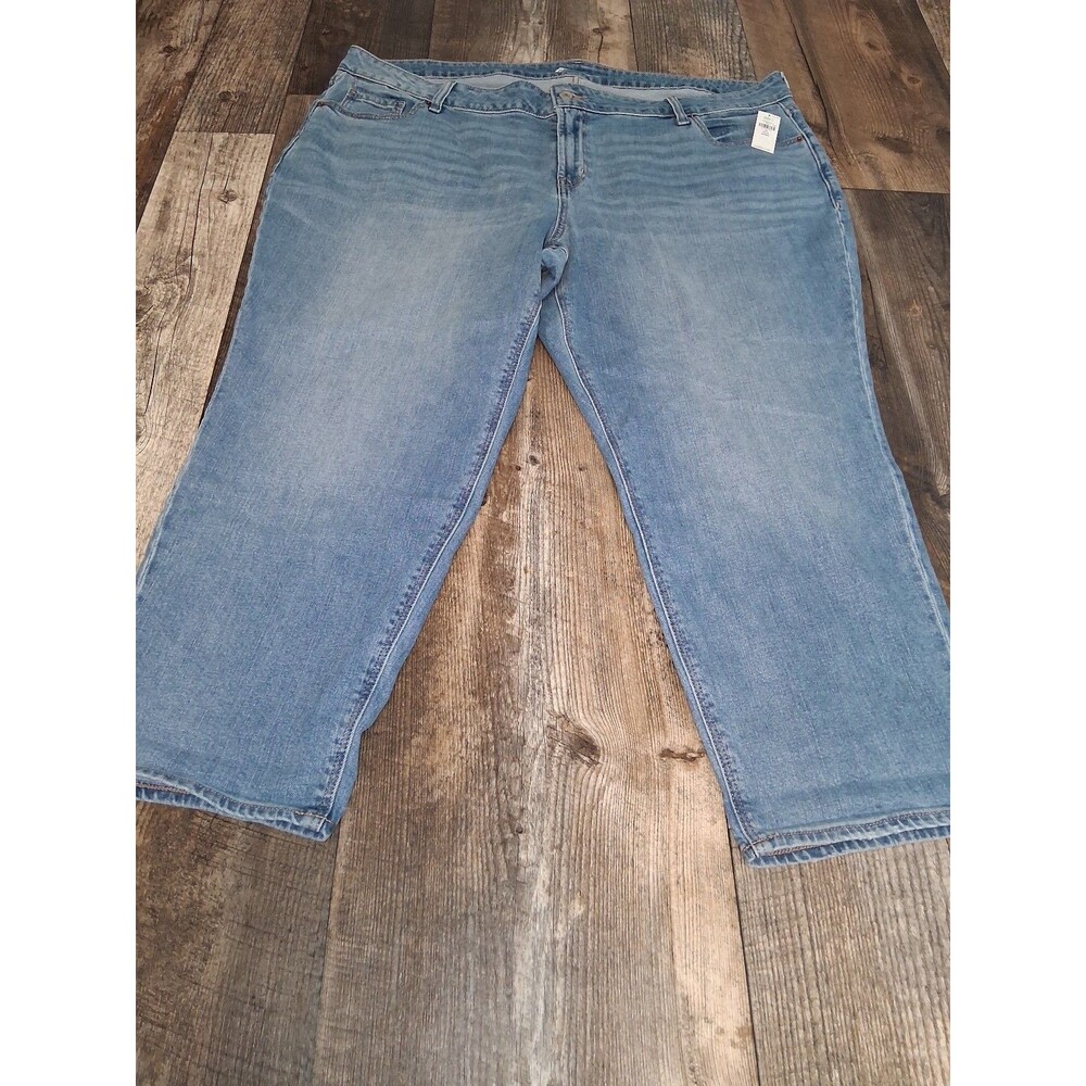 NEW! Old Navy "Jerry" Mid-Rise Boyfriend Jeans Light Wash Denim 22 Plus Short - Picture 4 of 10